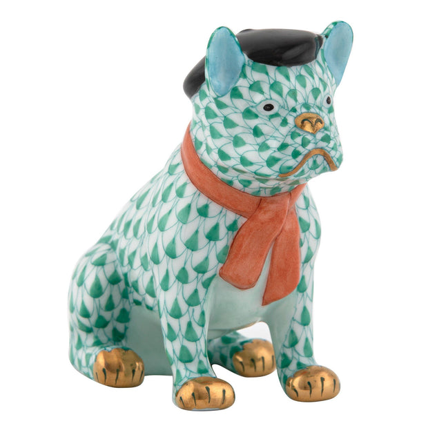 Herend French Frenchie Figurines Herend Green 