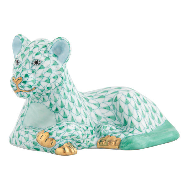 Herend Young Lion Figurines Herend Green 