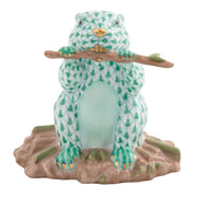 Herend Beaver On Dam Figurines Herend Green 