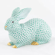 Herend Large Lying Bunny Figurines Herend Green 