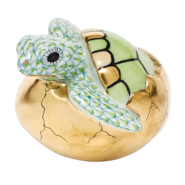 Herend Hatching Sea Turtle Figurines Herend Lime Green 