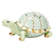Herend Small Box Turtle Figurines Herend Lime Green 