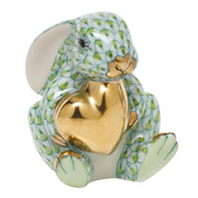 Herend Bunny W/Heart Figurines Herend Lime Green 