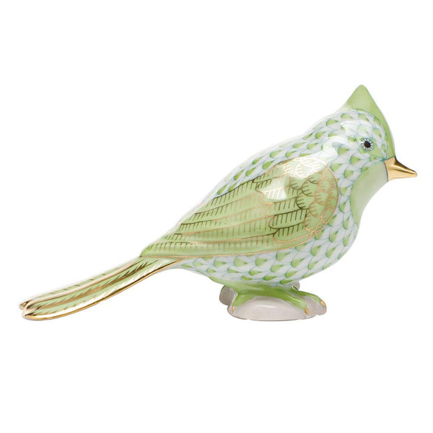 Herend Tufted Titmouse Figurines Herend Lime Green 