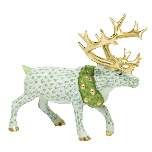 Herend Holiday Reindeer Figurines Herend Lime Green 