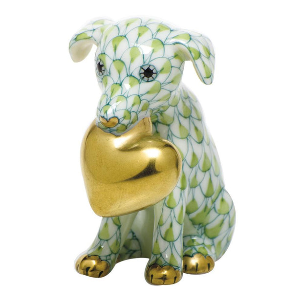 Herend Puppy Love Figurines Herend Lime Green 