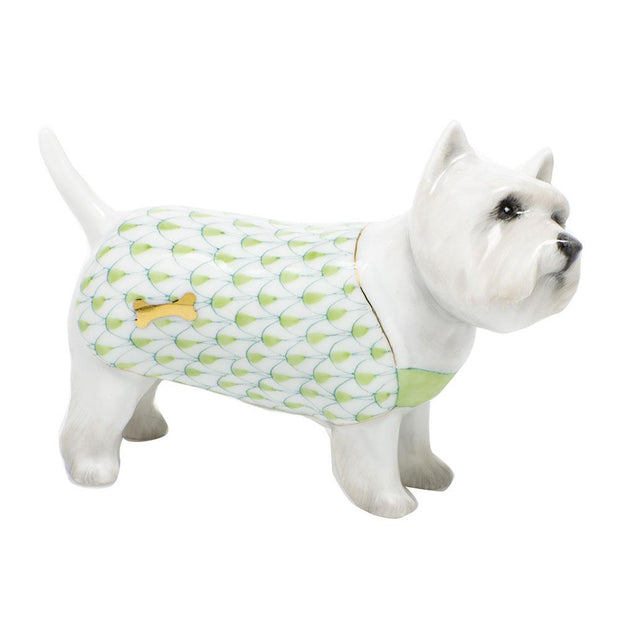 Herend West Highland Terrier Figurines Herend Lime Green 