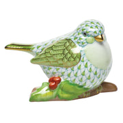 Herend Little Bird On Holly Figurines Herend Lime Green 
