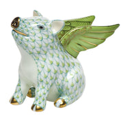 Herend When Pigs Fly Figurines Herend Lime Green 