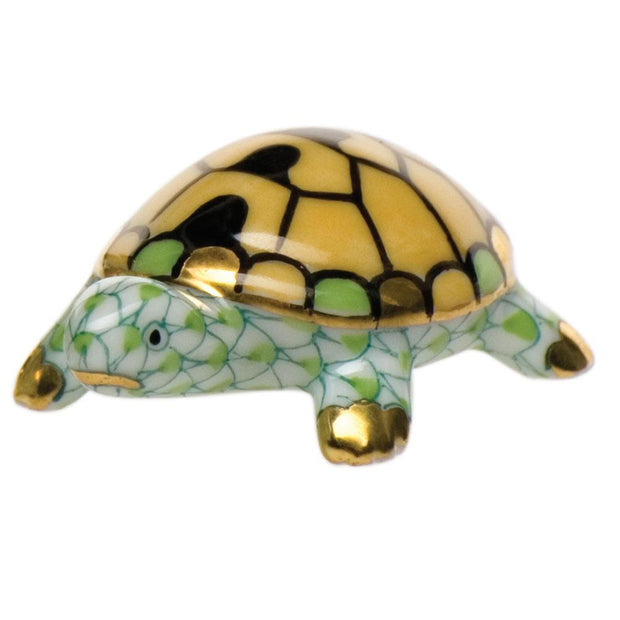 Herend Tiny Turtle Figurines Herend Lime Green 