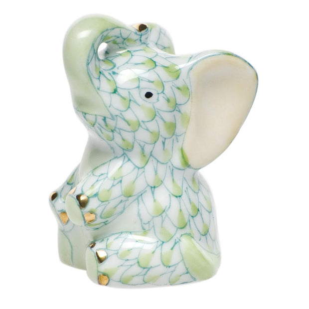 Herend Miniature Baby Elephant Figurines Herend Lime Green 