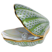Herend Oyster W/Pearl Figurines Herend Lime Green 