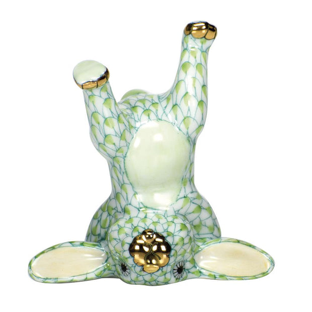 Herend Handstand Bunny Figurines Herend Lime Green 