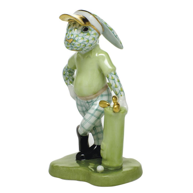 Herend Golf Bunny Figurines Herend Lime Green 