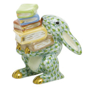 Herend Scholarly Bunny Figurines Herend Lime Green 