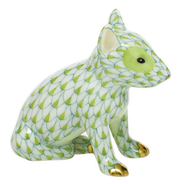 Herend English Bull Terrier Puppy Figurines Herend Lime Green 