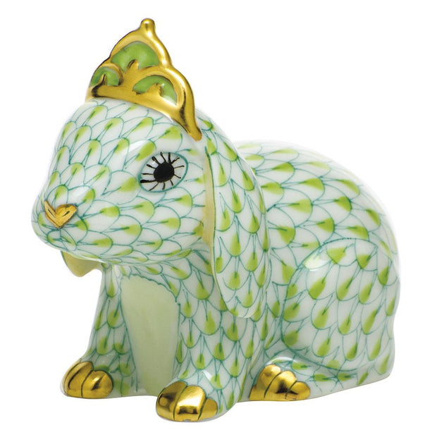 Herend Bunny With Tiara Figurines Herend Lime Green 