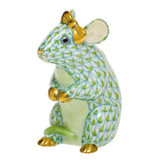 Herend Mouse With Bow Figurines Herend Lime Green 