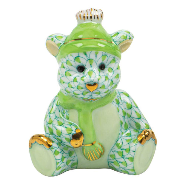 Herend Winter Bear Figurines Herend Lime Green 