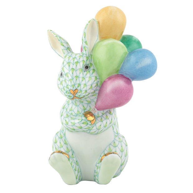 Herend Balloon Bunny Figurines Herend Lime Green 