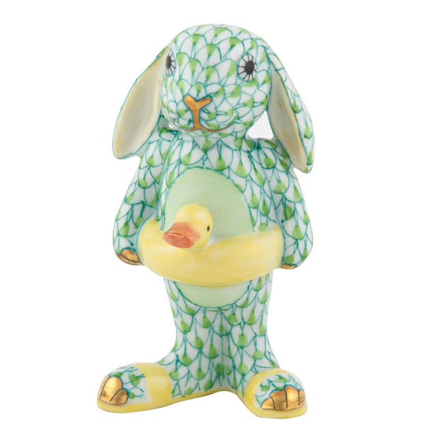 Herend Beach Bunny Figurines Herend Lime Green 