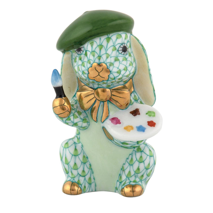 Herend Painter Bunny Figurines Herend Lime Green 