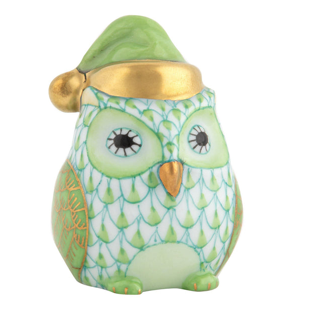 Herend Winter Owl Figurines Herend Lime Green 
