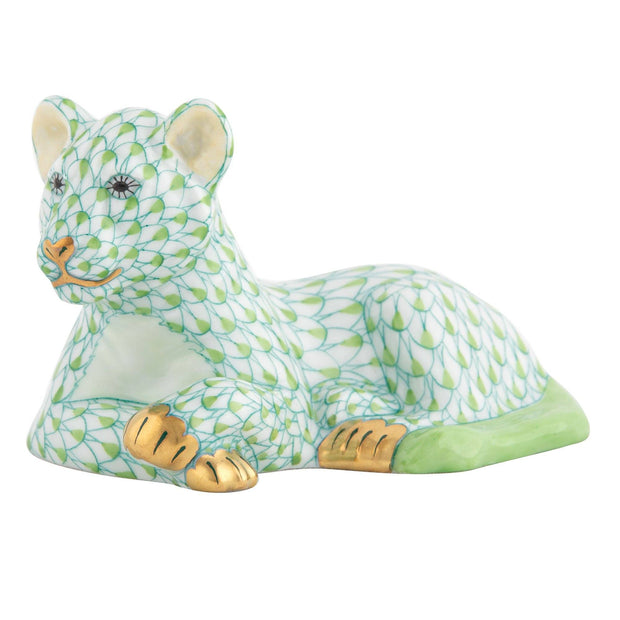Herend Young Lion Figurines Herend Lime Green 
