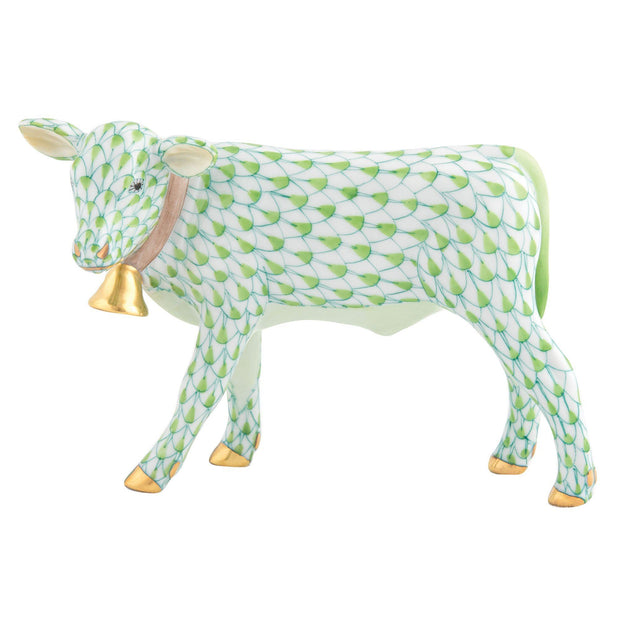 Herend Calf With Bell Figurines Herend Lime Green 