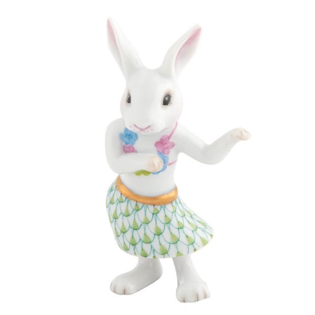 Herend Hula Bunny Figurines Herend Lime Green 