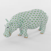 Herend Medium Hippopotamus Figurines Herend Lime Green 