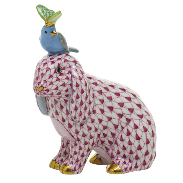 Herend Animal Trio Figurines Herend Pink, Blue, Lime 