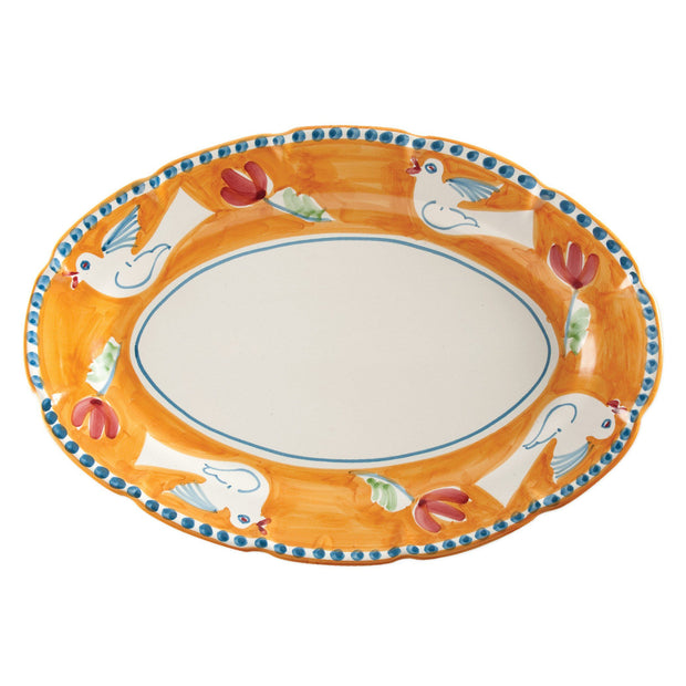 Vietri Campagna Uccello Oval Platter Dinnerware Vietri 