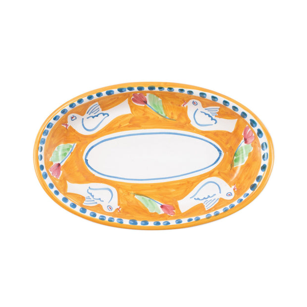 Vietri Campagna Uccello Small Oval Tray Dinnerware Vietri 