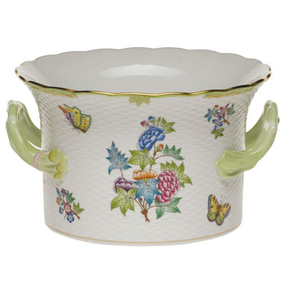 Herend Cachepot W/Handles - Green Figurines Herend 