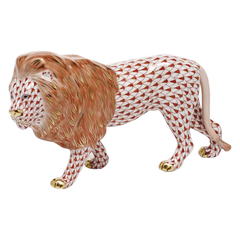 Herend Standing Lion Figurines Herend Rust 