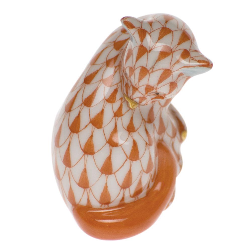 Herend Miniature Cat Figurines Herend Rust 