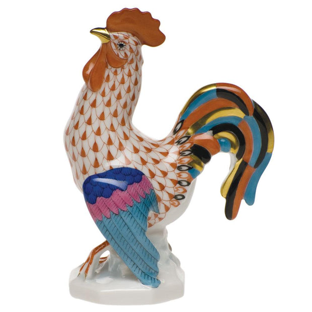 Herend Small Cocky Rooster Figurines Herend Rust 