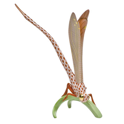 Herend Dragonfly On Grass Figurines Herend Rust 