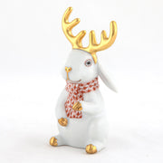 Herend Reindeer Rabbit Figurines Herend White + Rust 
