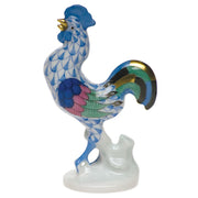 Herend Small Rooster Figurines Herend Blue 