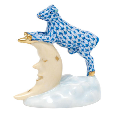 Herend The Cow Jumped Over The Moon Figurines Herend Blue 