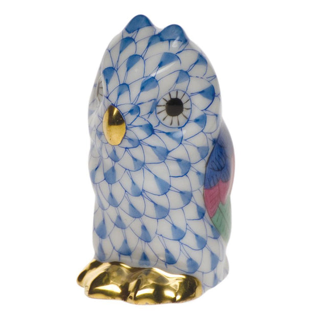 Herend Owl Miniature Figurines Herend Blue 