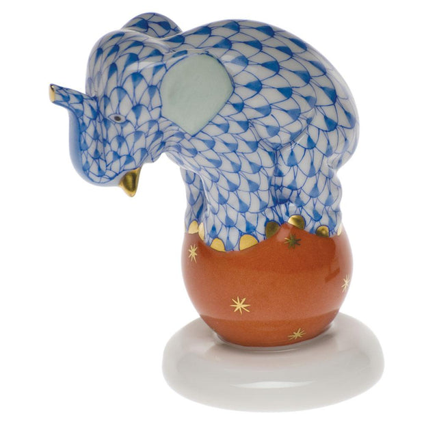 Herend Dancing Elephant Figurines Herend Blue 