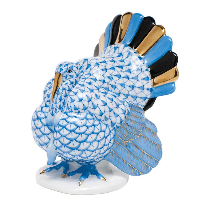 Herend Tom Turkey Figurines Herend Blue 