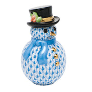 Herend Snowman With Scarf Figurines Herend Blue 