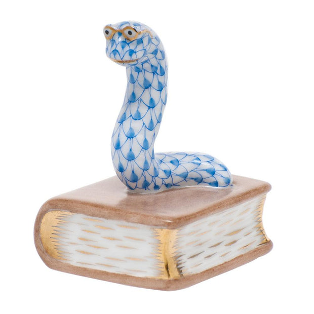 Herend Bookworm Figurines Herend Blue 