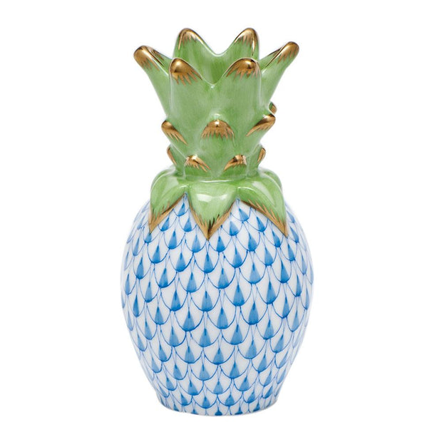 Herend Small Pineapple Figurines Herend Blue 