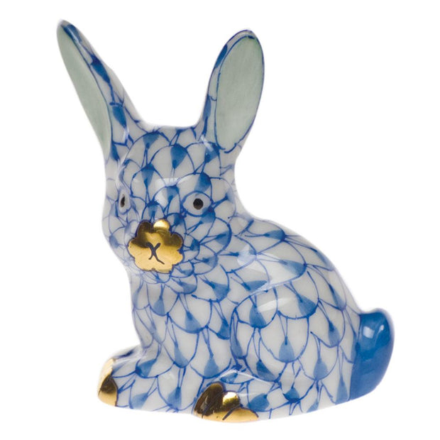 Herend Miniature Rabbit Figurines Herend Blue 
