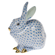Herend Bunny Sitting Figurines Herend Blue 